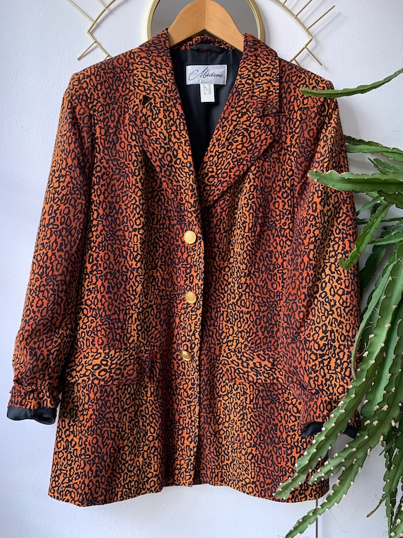 Vintage 1980s Leopard blazer