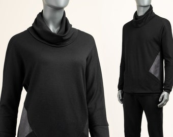 Unisex Sweatshirt Tri-Pock Cowl - Gender Neutral - Handmade in Berlin