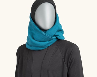 Unisex Thermal Scarf - Blue thermal vegan scarf -