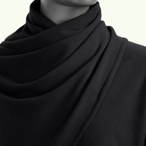 Cape noire, Manteau d'hiver, Pardessus noir, Manteau noir, Poncho noir Manteau cape image 6