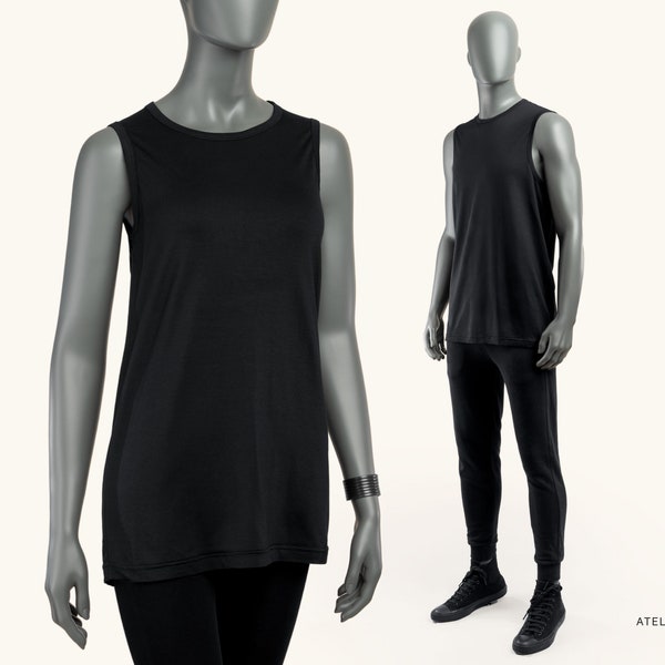 Tank Top Classic Schwarz ECOVERO™  - Gender Neutral - Handmade in Berlin