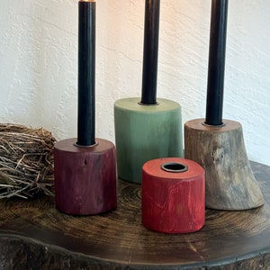 Taper Candle Holders made from our fallen branches