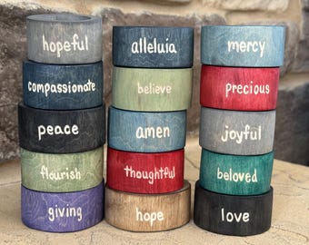 Personalized napkin ring holders  - custom engraved