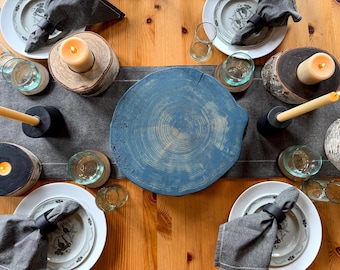 Rustic Lazy Susan turntables made from our fallen timbers