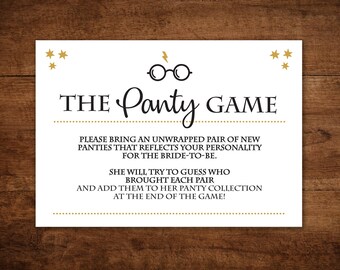 Magical Bridal Panty Game DIY Printable - Instant Download