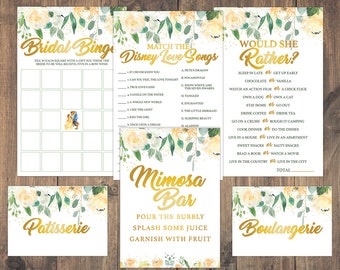 Floral Princess Bridal Shower Game - DIY Printable - Instant Download
