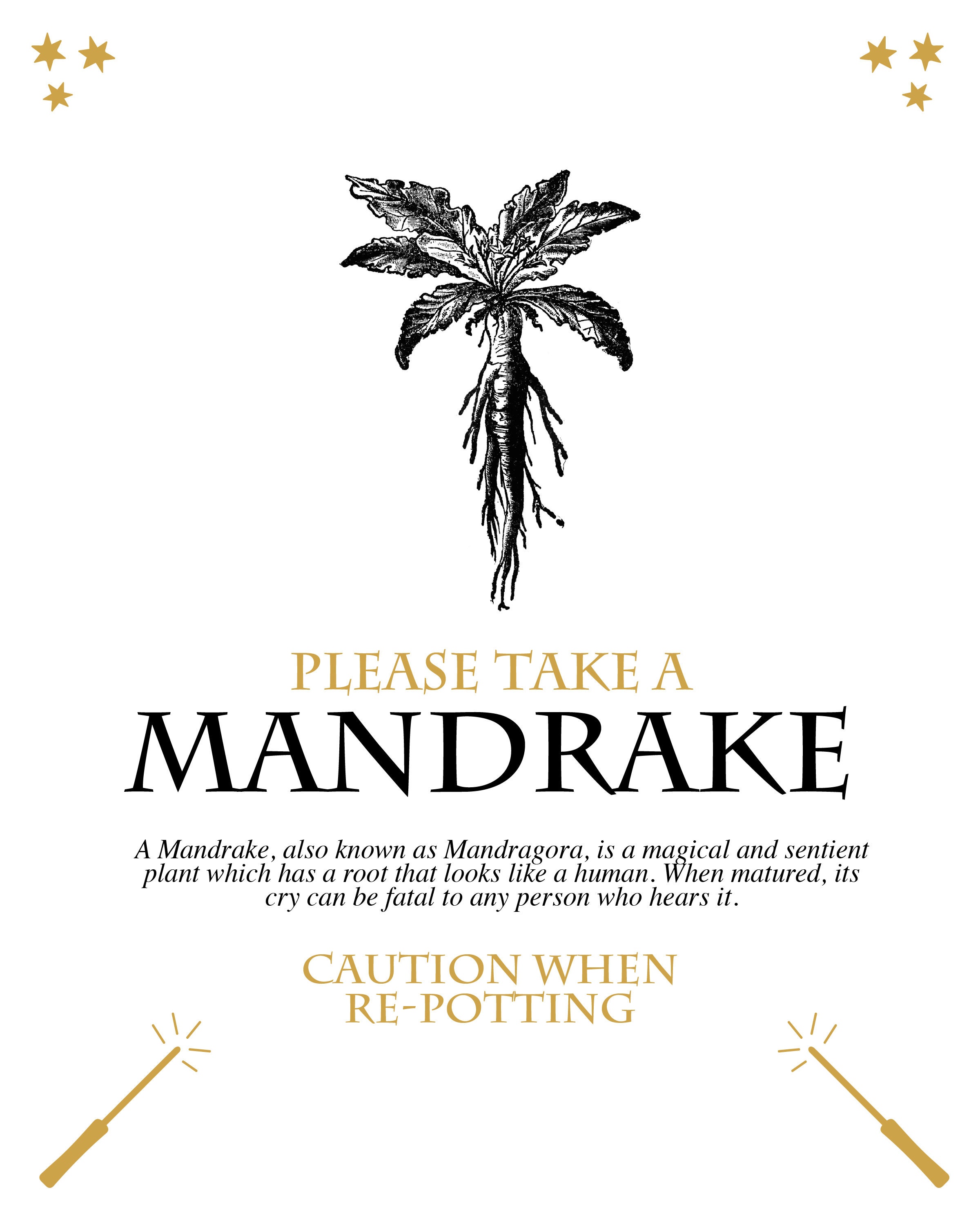 Mandrake DIY Printable Instant Download Etsy