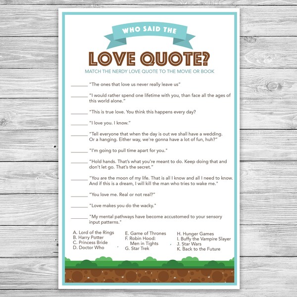 Nerdy Love Quote - Etsy