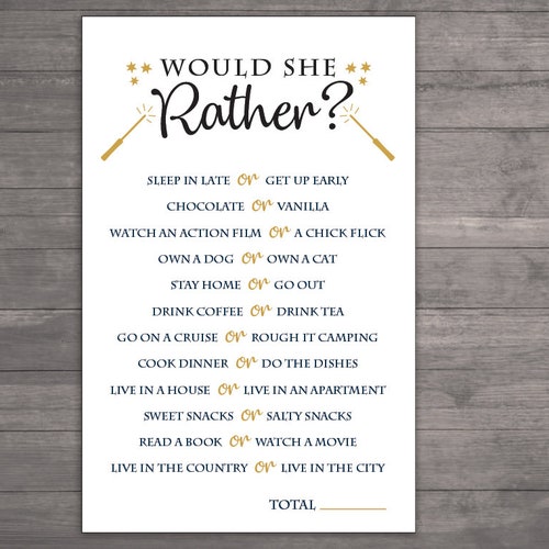 Magical Bridal Shower Games DIY Printable Instant Download Etsy