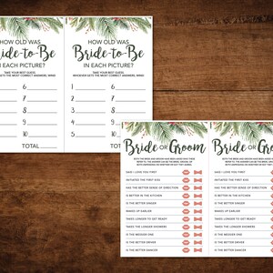 Winter Floral Bridal Shower Games DIY Printable Instant Download - Etsy