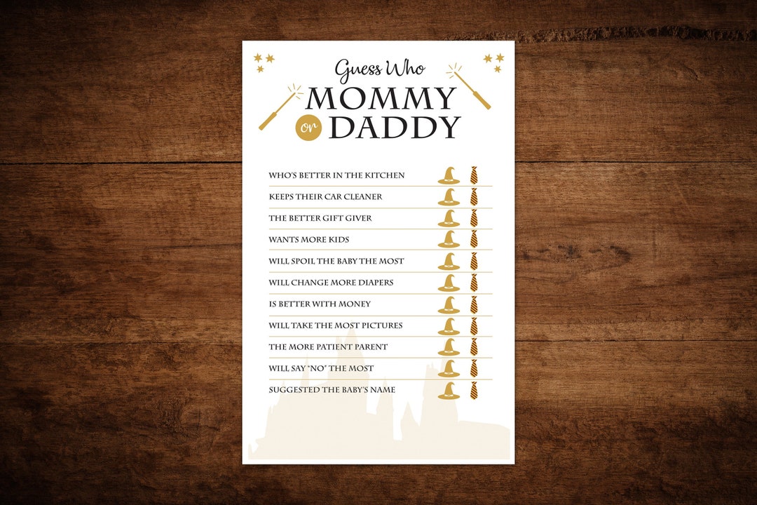 Magical Baby Shower Games DIY Printable Instant Download Editable - Etsy