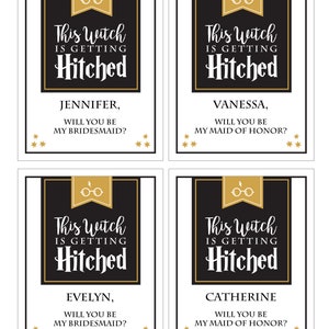 Magical Bridesmaid DIY Printable Wine labels Instant Download image 3