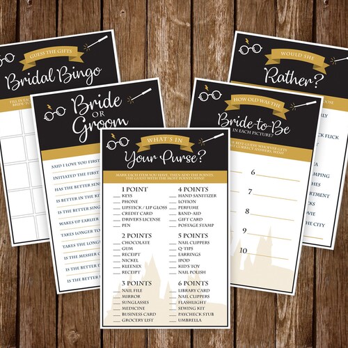 Magical Bridal Shower Game DIY Printable Instant Download Etsy