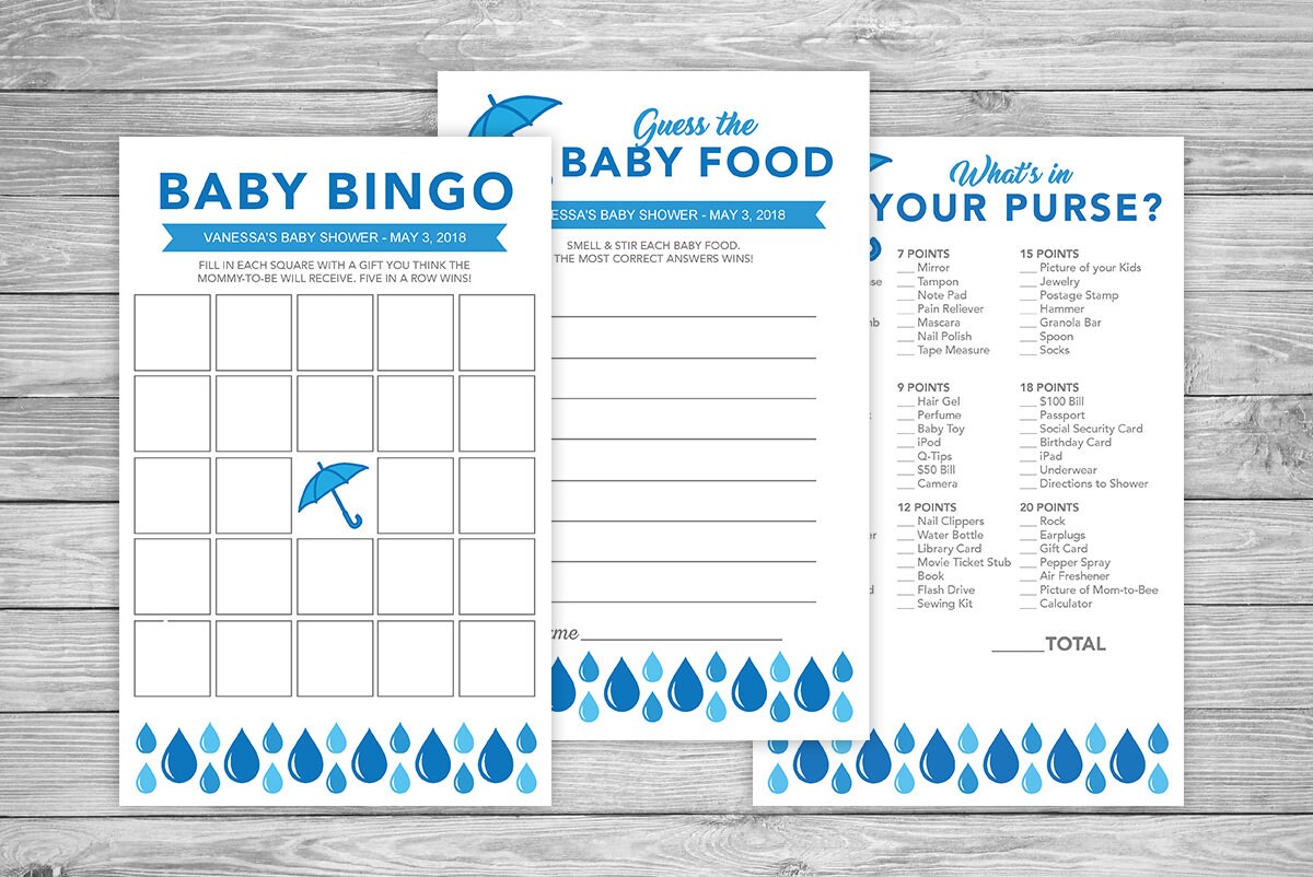 Baby Shower Games Diy Printable Instant Download Editable