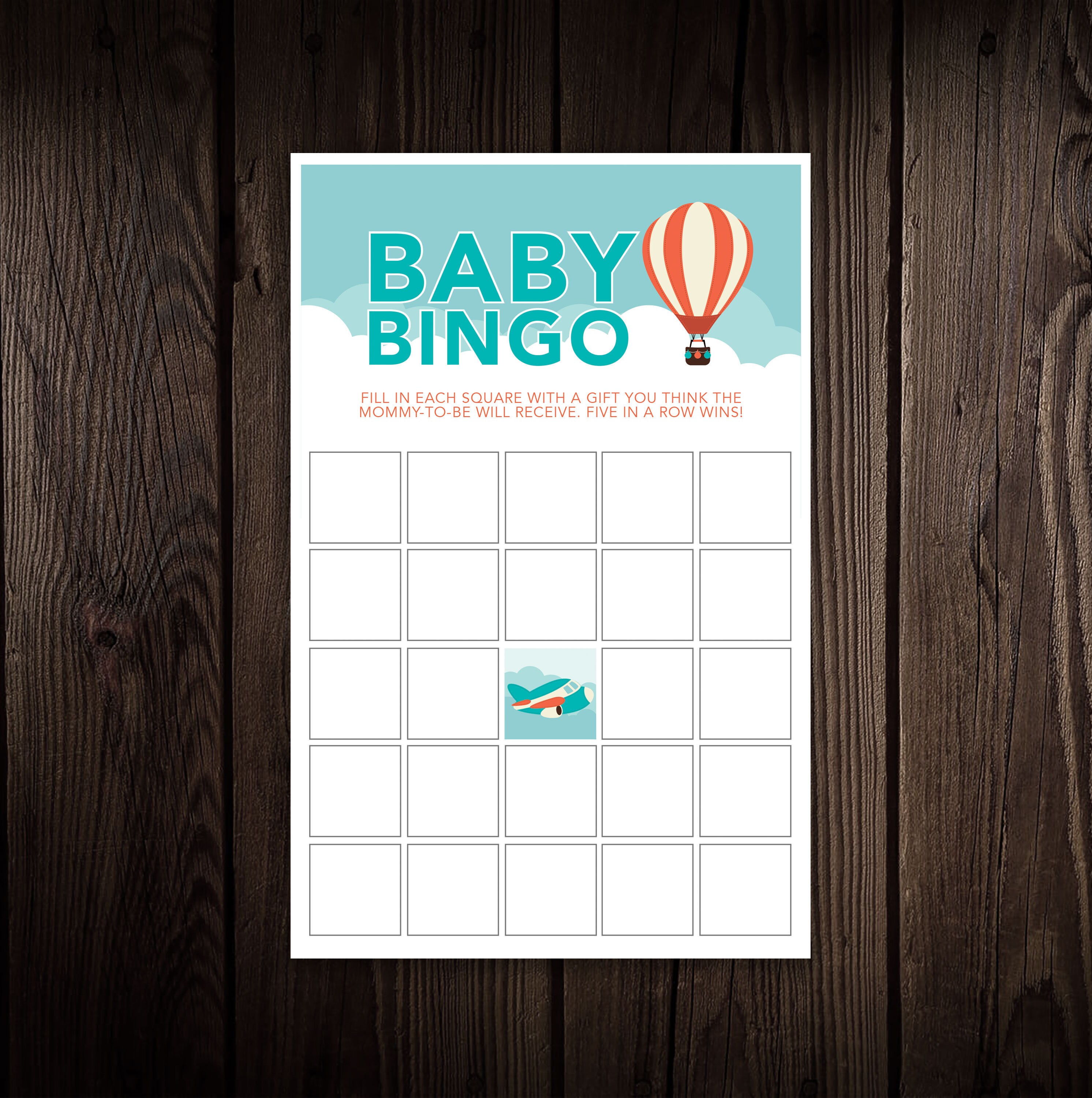 Baby Bingo Shower Game DIY Printable Instant Download | Etsy