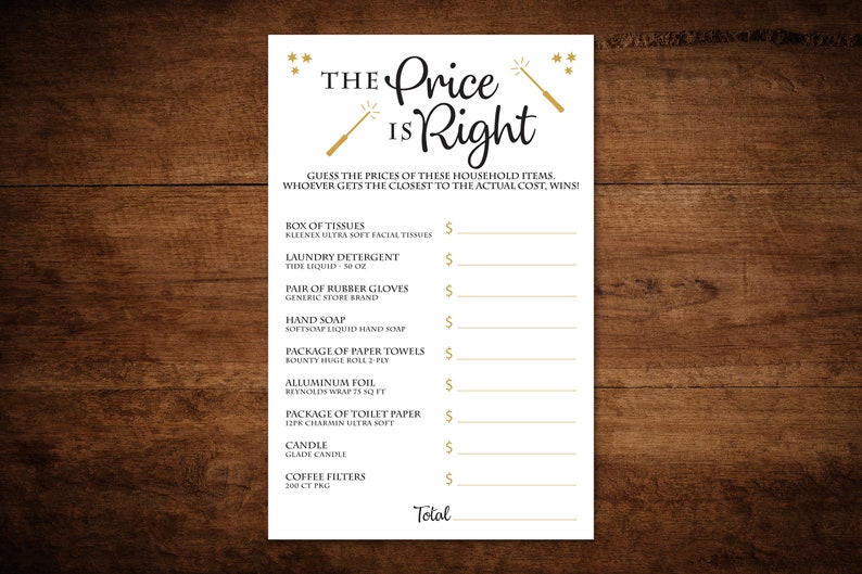 Magical Shower the Price is Right Bridal Shower DIY | Etsy
