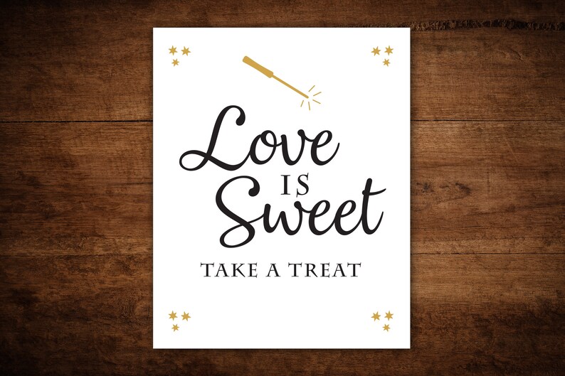 Love is Sweet Take a Treat DIY Printable Instant Download | Etsy
