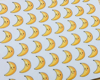 Planner Sticker Mini 1cm, 48 pcs Kawaii Banana Fruit Cute Doodle