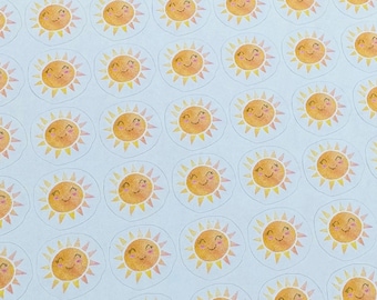 Planner Sticker Mini 1cm, 42 pcs Sun | Sunny | Sunshine | Sunlight | Morning | Day |Summer | Vacation | Holiday | Travel Cute Doodle
