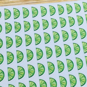 Planner Sticker Mini 1cm, 66 pcs Lime Slice Citrus Fruit