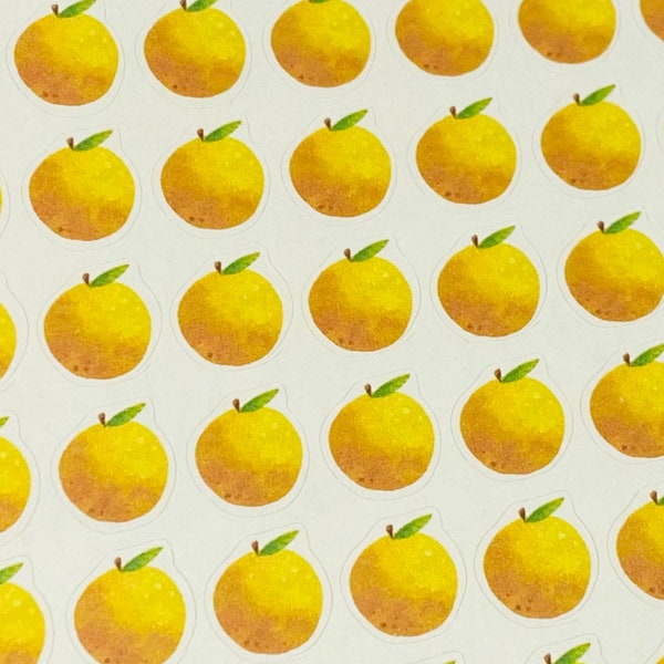 Planner Sticker Mini 1cm, 42 pcs Orange Citrus Fruit
