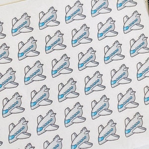 Planner Sticker Mini 1cm, 42 piezas Avión / Viajes / Vacaciones / Vacaciones Lindo Doodle