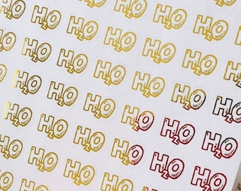 Foil Water Tracker Planner Stickers: Hydration H2O Icons