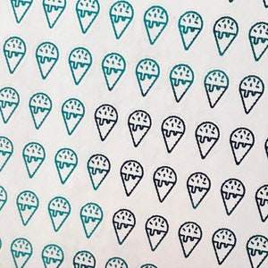 Minifolie Planner Sticker 1 cm, 91 Stück ICE CREAM | Joghurt | Gelato | Sorbet | Sorbet | Sommer | Eisbecher | Duft | Nachtisch Ikone