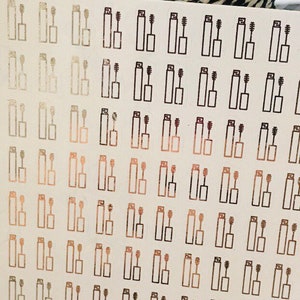 Mini autocollant pour agenda 1 cm, 84 pcs Mascara | Maquillage | Icône Beauté