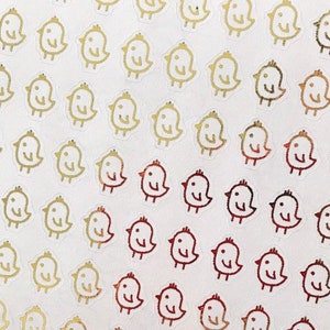Minifolie Planner Sticker 1 cm, 54 Stück VOGEL KÜKEN | Geflügel | Bauernhof | Huhn | Ostern Ikone