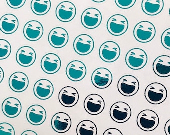Laughing Emoji Foil Planner Stickers: 1 cm, 42 pcs
