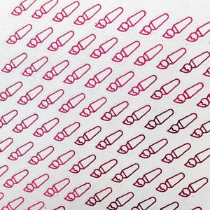 Mini Foil Planner Sticker 1 cm, 96 pcs PAINT BRUSH | Art | Painting | Artist Icon