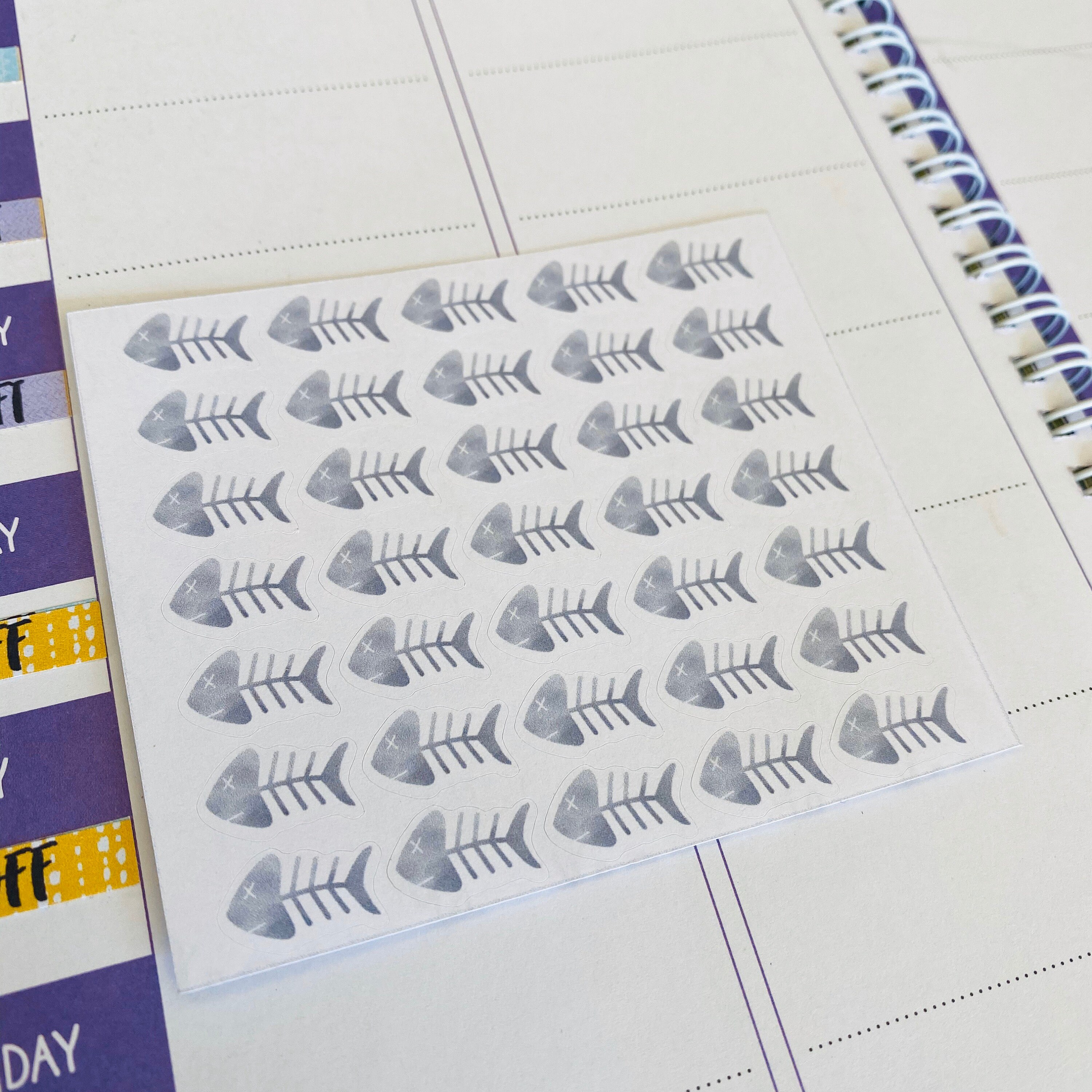 Fishbone Chart Text Sticker Fish Bone Doodle Planner Stickers, 35 Pcs (1cm) - Etsy