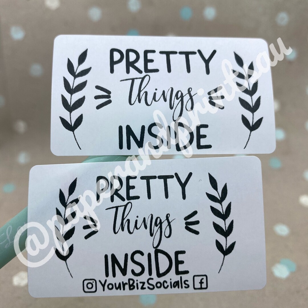 Pretty Things Inside Sticker | Small Business Happy Mail Sticker ...