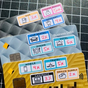 クレジットカードポイント | マイル | 会員特典 | ダイニング | 旅行 | キャッシュバック | ホテル | 食料品 | ガソリンラベルステッカー [紙粘着リスト]