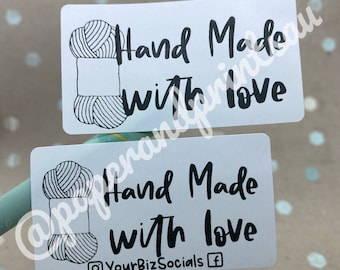 Handmade With Love Sticker | Small Business Packaging (50-100 pcs)