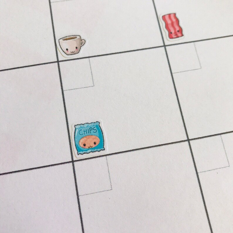 48 pcs Potato Chips Snack Cute Doodle Planner Sticker Sheet
