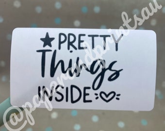 Pretty Things Inside Sticker | Happy Mail Packaging (50-100 pcs)