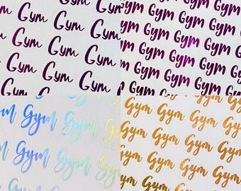 Mini Foil Planner Sticker 42 / 63 / 42 / 56 pcs GYM Word Foil Sticker