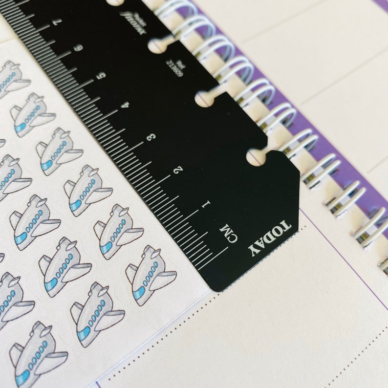 Holidays Cute Doodle Planner Sticker Sheet Mini 1cm Travel 42 pcs Airplane Vacation