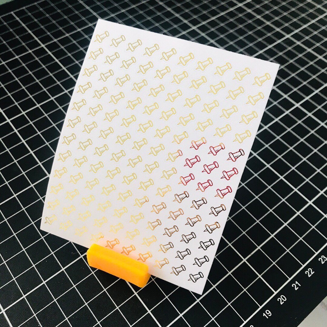 Mini Foil Planner Sticker 1 Cm, 99 Pcs THUMBTACK | Pin | Office | Work ...
