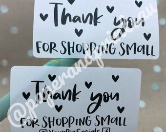 Thank You For Shopping Small Stickers | Happy Mail Packaging (50-100 pcs)