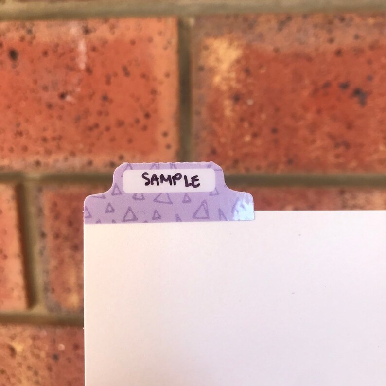 4 pcs Laminated Adhesive Tabs Bookmark Side Tabs Index Etsy