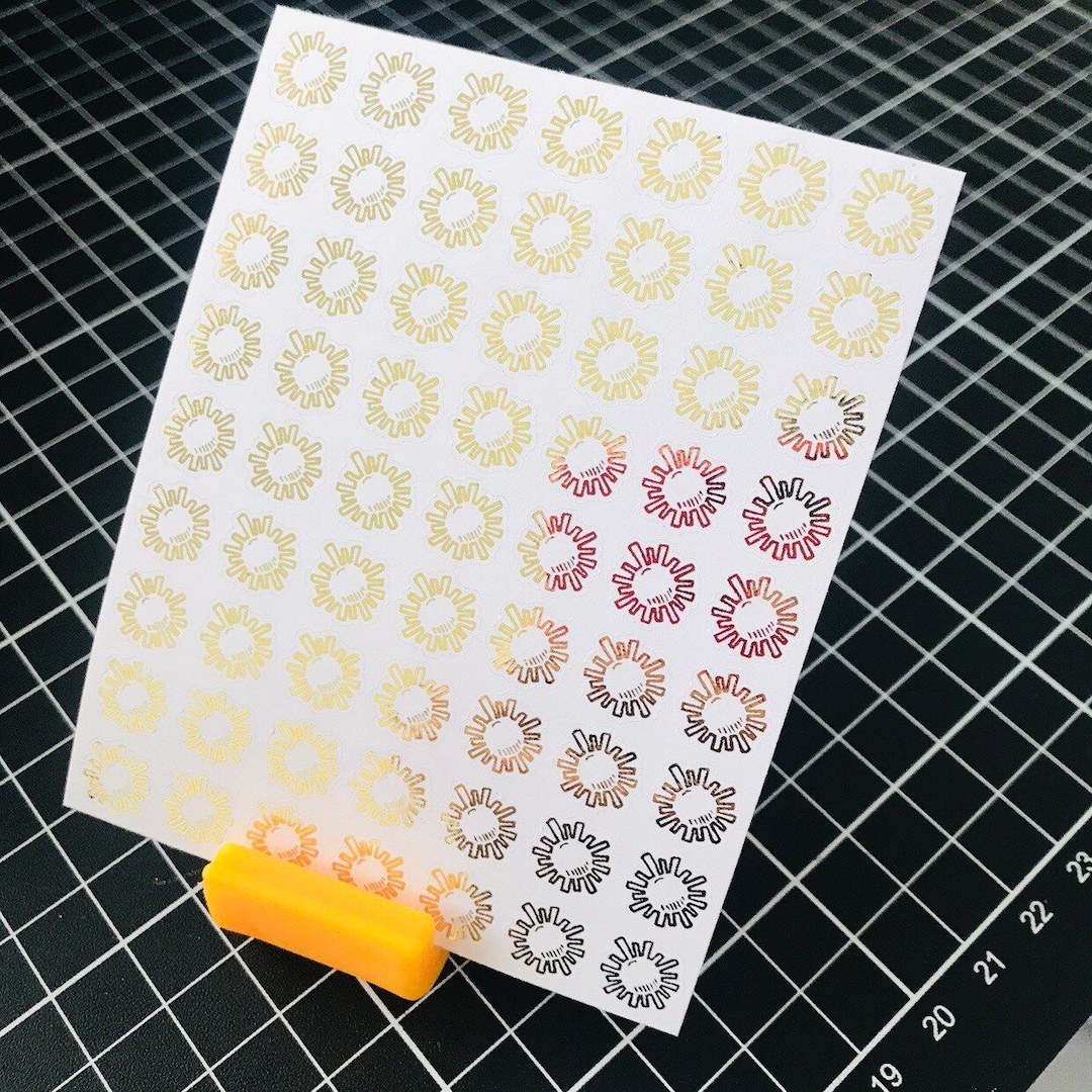 Mini Foil Sun Planner Stickers: Summer Weather Icons (56 Pcs) - Etsy