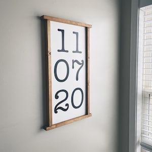 Personalized Wedding Date Anniversary Sign Gift | Master Bedroom Wall Decor | 5th Anniversary Gift | room aesthetic minimalist | Christmas