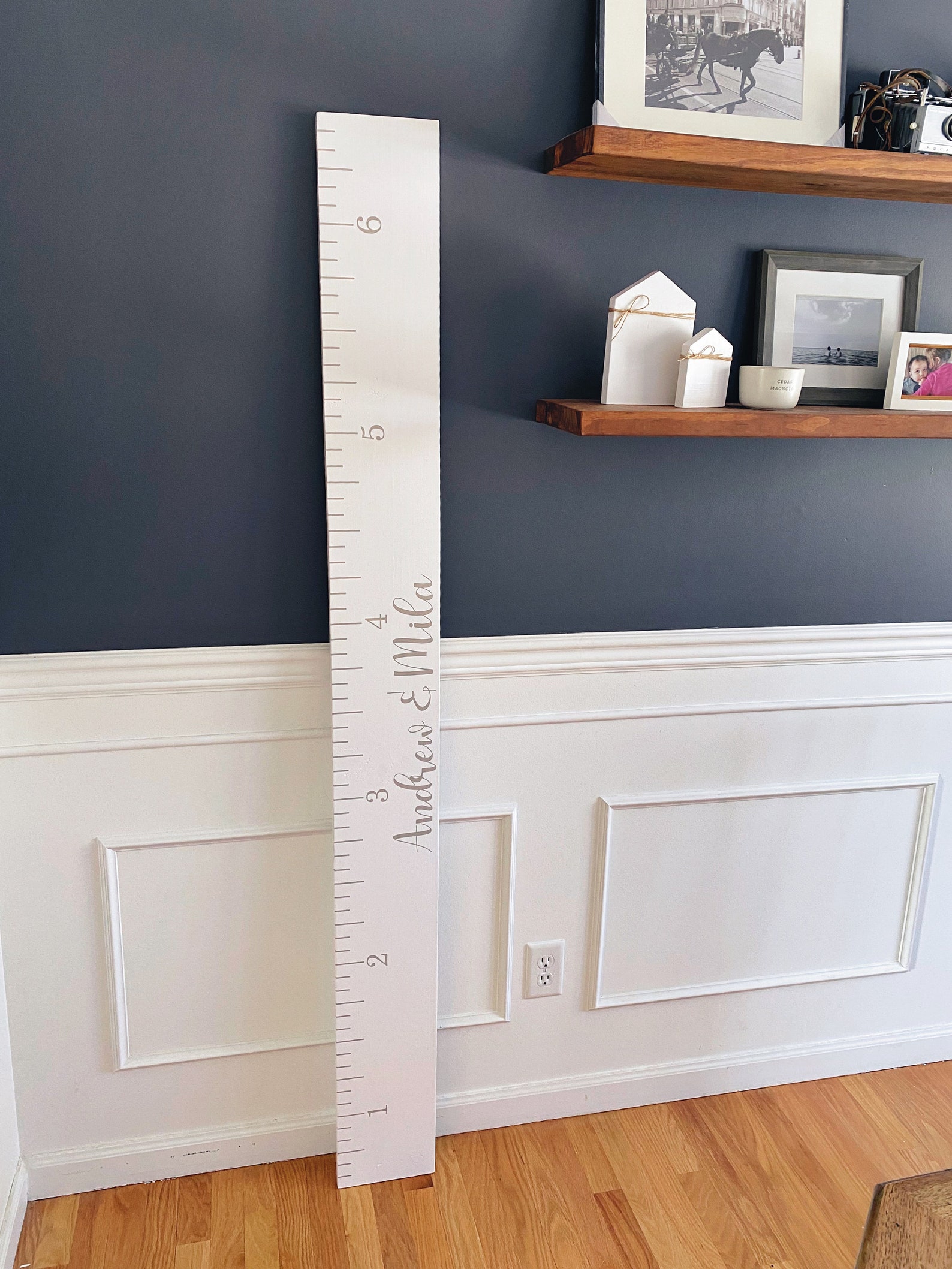 Gray Growth Chart Ruler Gray Wood Ruler Kids Room Decor | Etsy