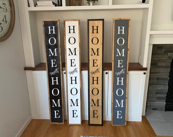 Framed Home Sweet Home Welcome Front Porch Sign | Entryway Sign | Front Porch Sign | Tall Porch Sign | Wooden Welcome Sign | Outdoor Sign