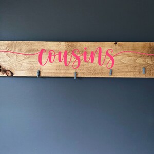 Cousins Picture Frame Rustic Wood Picture Frame Photo Display with Clothespins Grandmother Mother's Day Gift Present Idea image 6