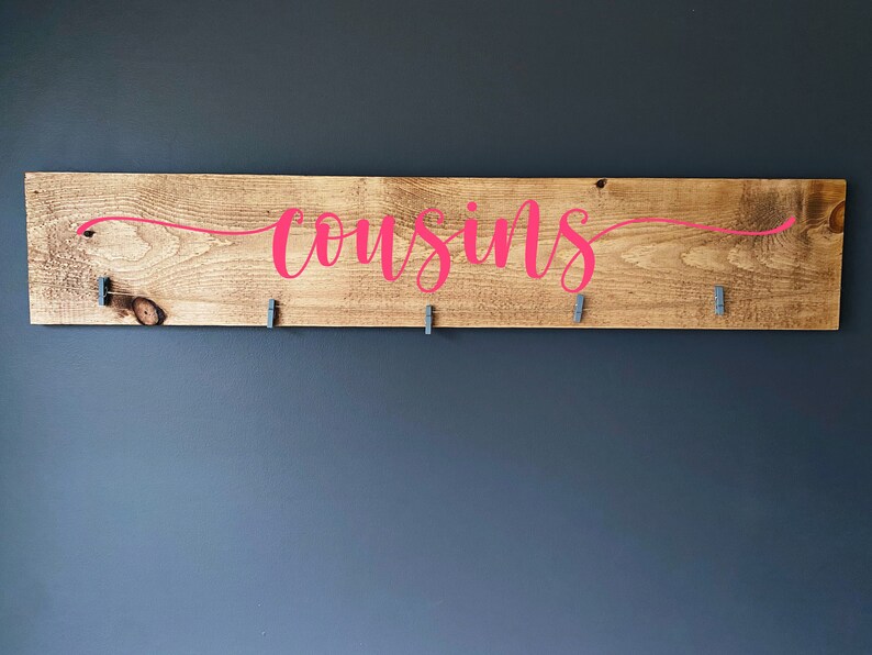 Cousins Picture Frame Rustic Wood Picture Frame Photo Display with Clothespins Grandmother Mother's Day Gift Present Idea image 6