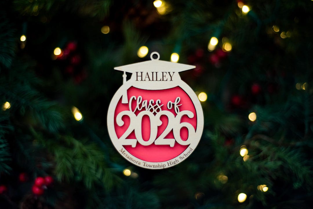 Class of 2025 2026 Graduation Christmas Ornament Personalized High ...